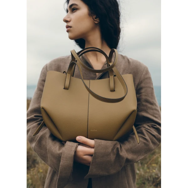 Polene Cyme Mini in Smoky Olive Bag, view 4