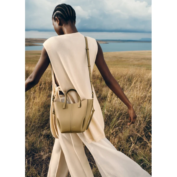 Polene Cyme Tote Nano in Smoky Olive Bag, view 3
