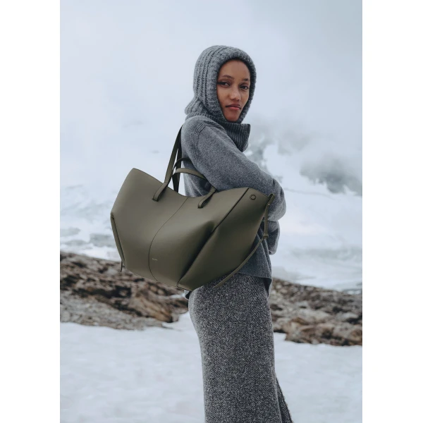 Polene Cyme in Smoky Green Bag, view 2