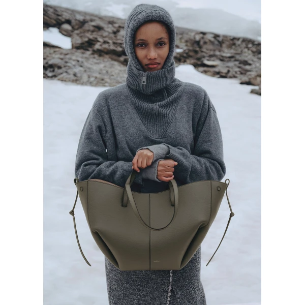 Polene Cyme in Smoky Green Bag, view 3