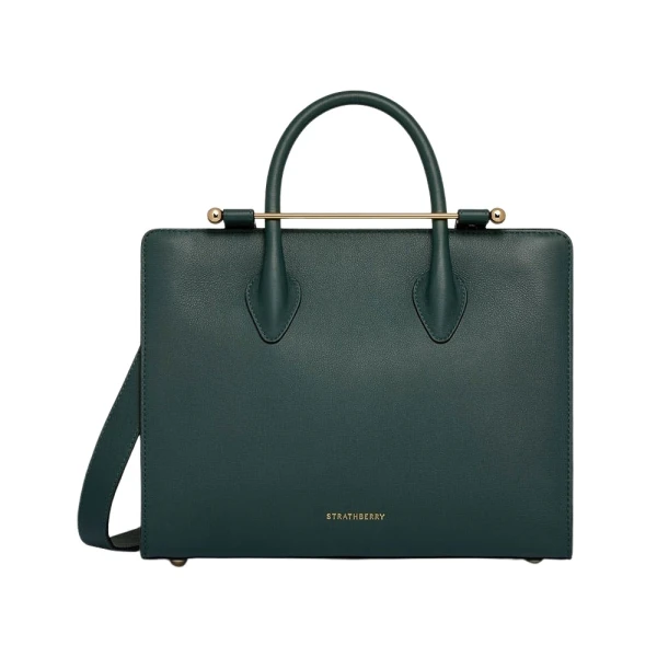 Midi Tote in Bottle Green
