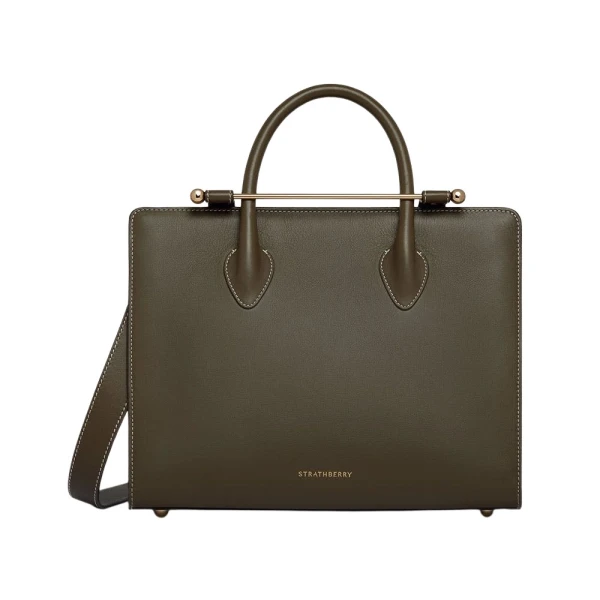 Midi Tote in Khaki