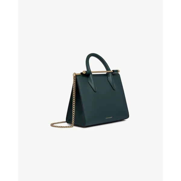 Strathberry Mini Tote in Bottle Green, view 3