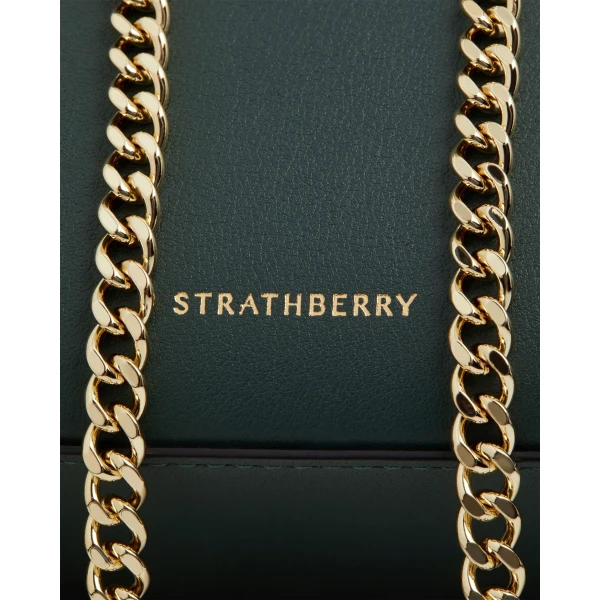 Strathberry Mini Tote in Bottle Green, view 6