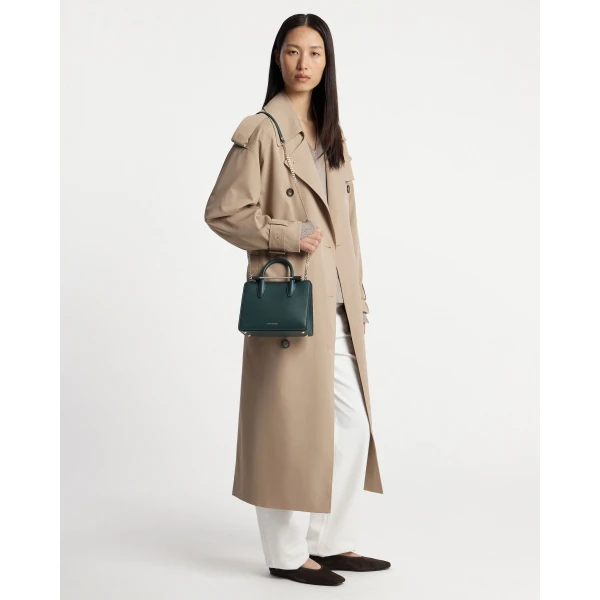 Strathberry Mini Tote in Bottle Green, view 7