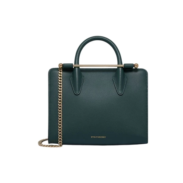 Mini Tote in Bottle Green