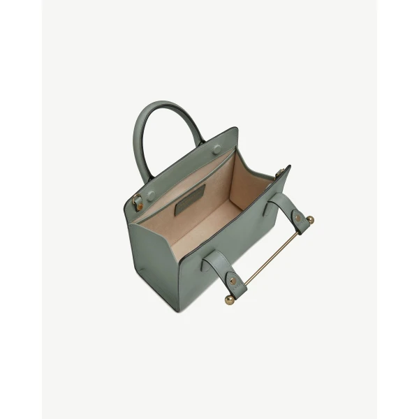 Strathberry Mini Tote in Library Green, view 5