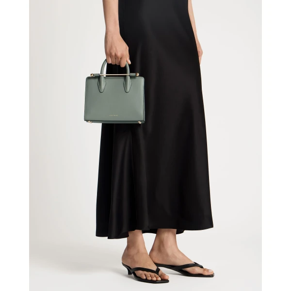 Strathberry Mini Tote in Library Green, view 8