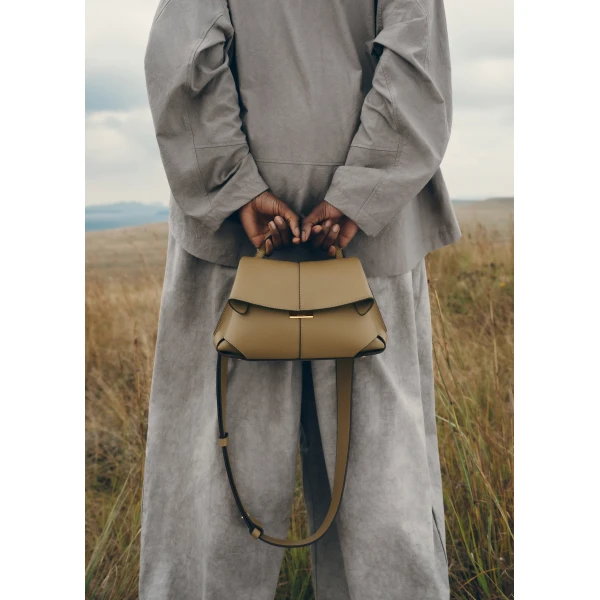 Polene Mokki Mini in Smoky Olive Bag, view 4