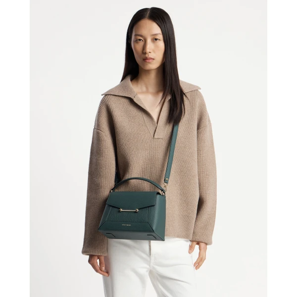 Strathberry Mosaic Bag in Bottle Green, view 7