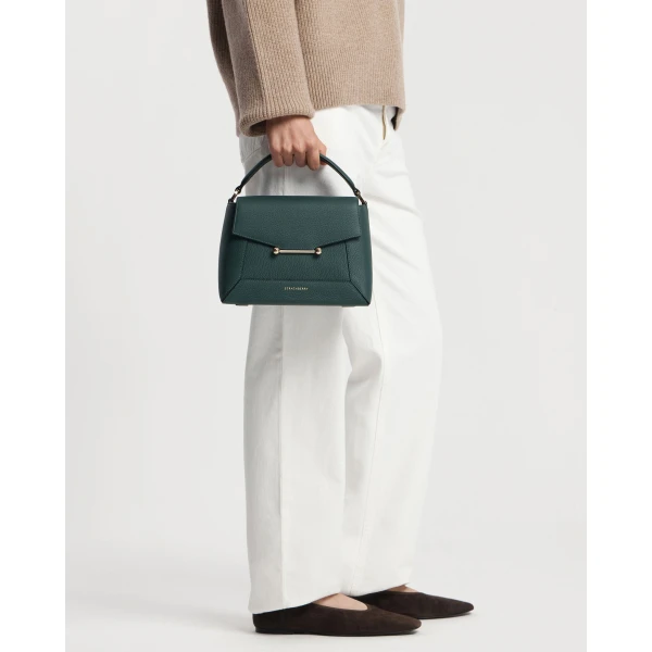 Strathberry Mosaic Bag in Bottle Green, view 8