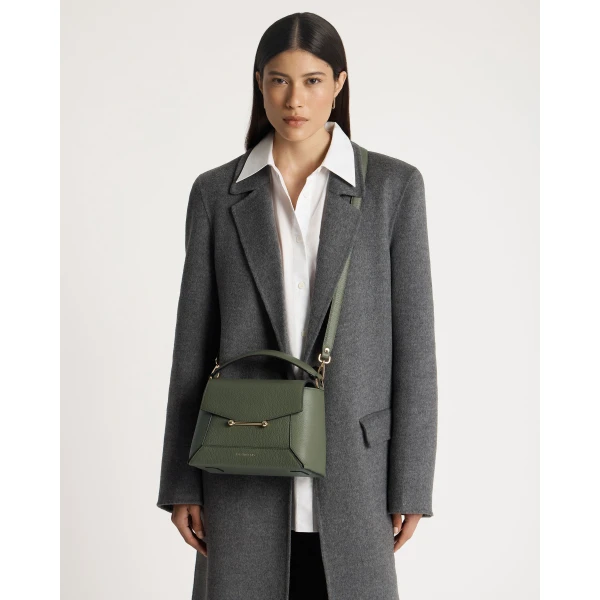 Strathberry Mosaic Bag in Pine Green, view 8