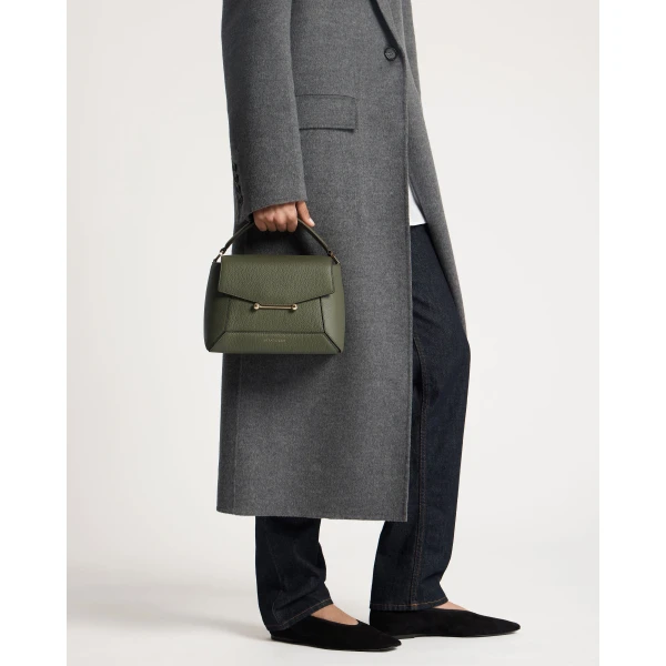 Strathberry Mosaic Bag in Pine Green, view 9