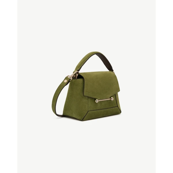 Strathberry Mosaic Nano in Lime and Khaki, view 3