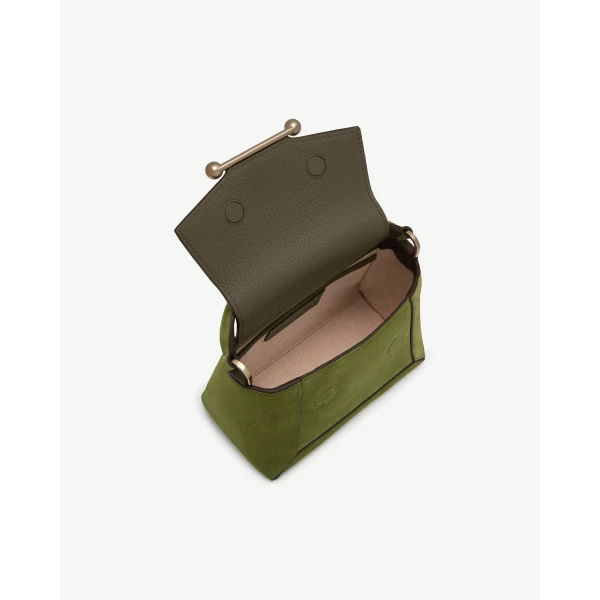 Strathberry Mosaic Nano in Lime and Khaki, view 5