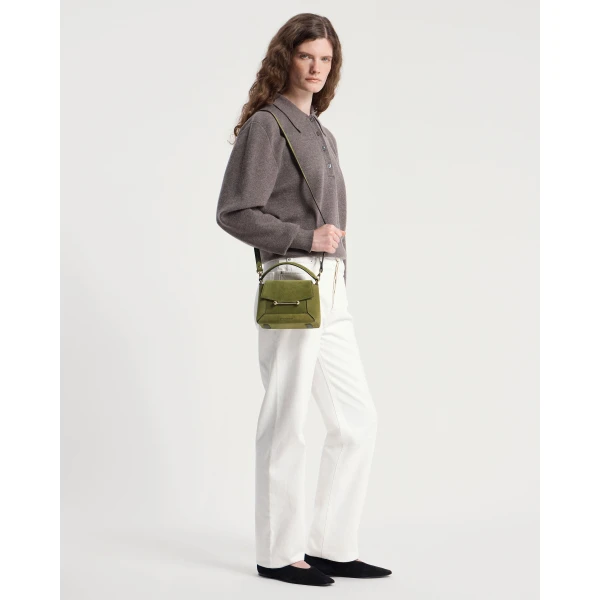 Strathberry Mosaic Nano in Lime and Khaki, view 9