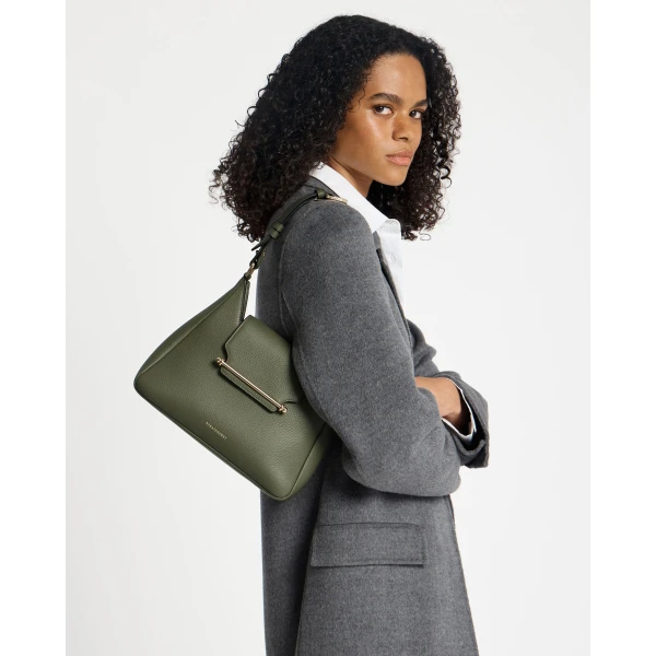 Strathberry Multrees Hobo in Pine Green, view 8