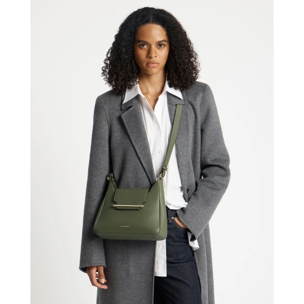 Strathberry Multrees Hobo in Pine Green, view 9