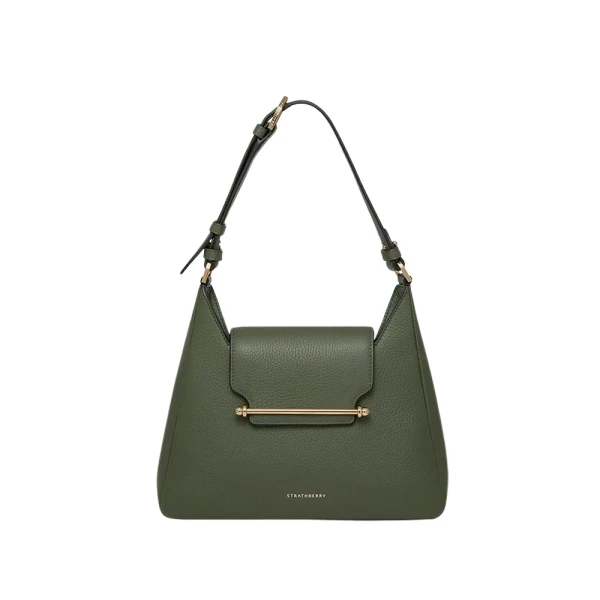 Strathberry Multrees Hobo in Pine Green