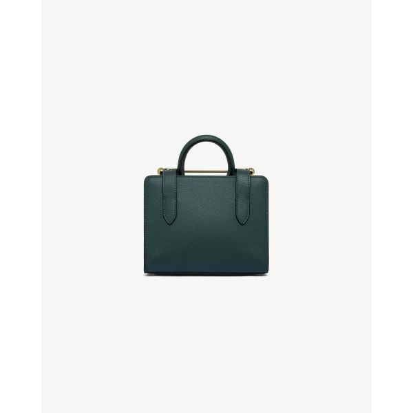 Strathberry Nano Tote in Bottle Green, view 4