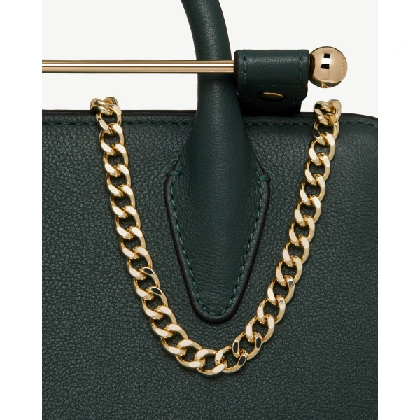 Strathberry Nano Tote in Bottle Green, view 6