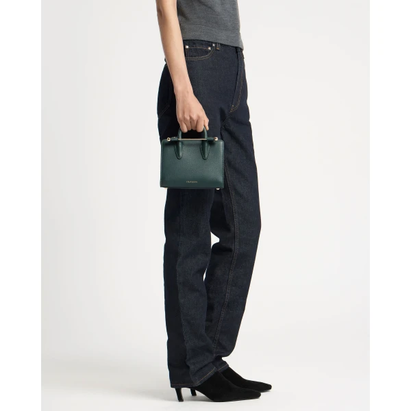 Strathberry Nano Tote in Bottle Green, view 9
