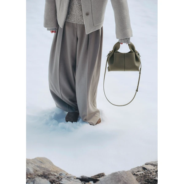 Polene Numéro Neuf Mini in Smoky Green Bag, view 3