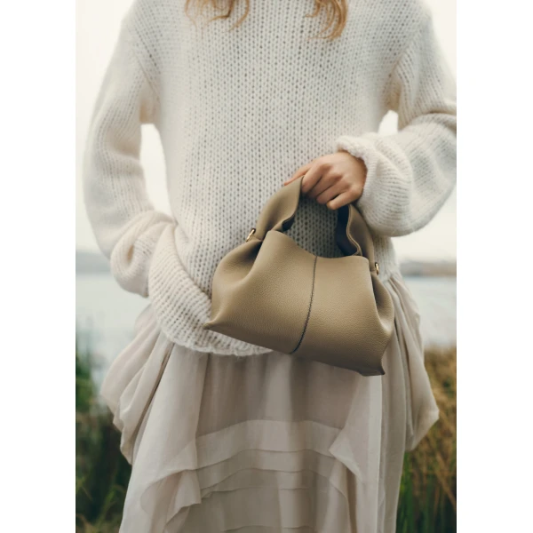 Polene Numéro Neuf Mini in Smoky Olive Bag, view 2