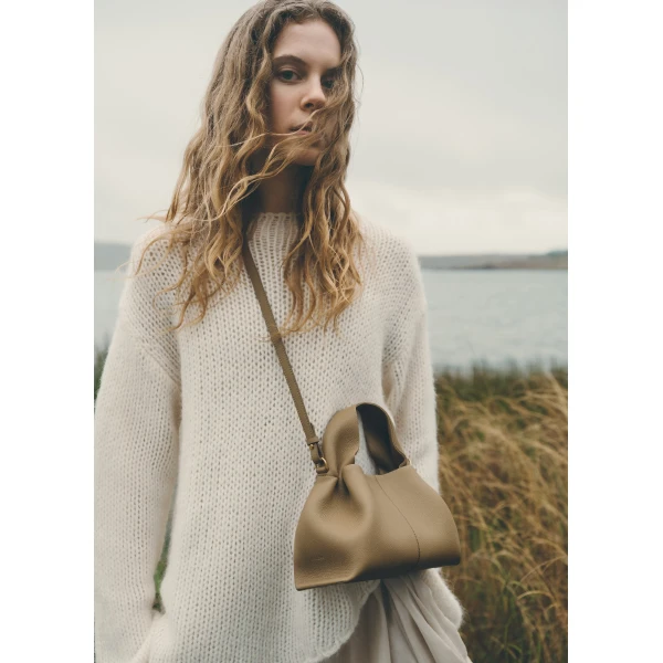 Polene Numéro Neuf Mini in Smoky Olive Bag, view 3