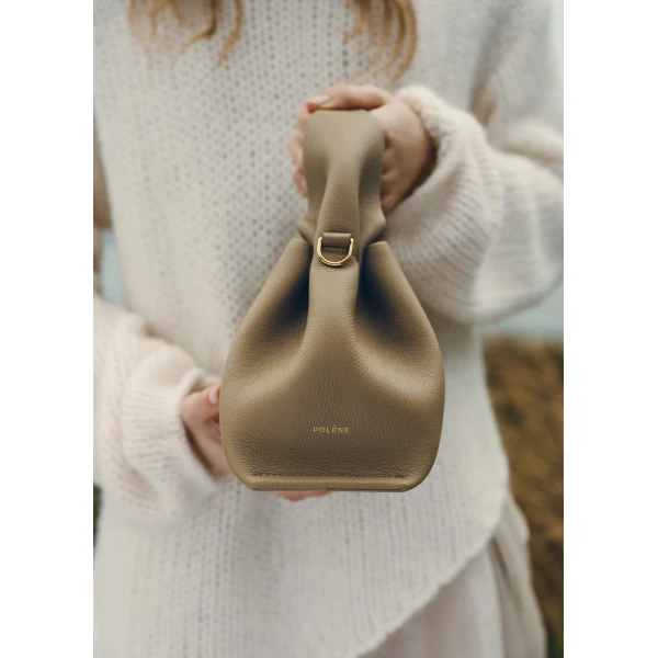 Polene Numéro Neuf Mini in Smoky Olive Bag, view 4