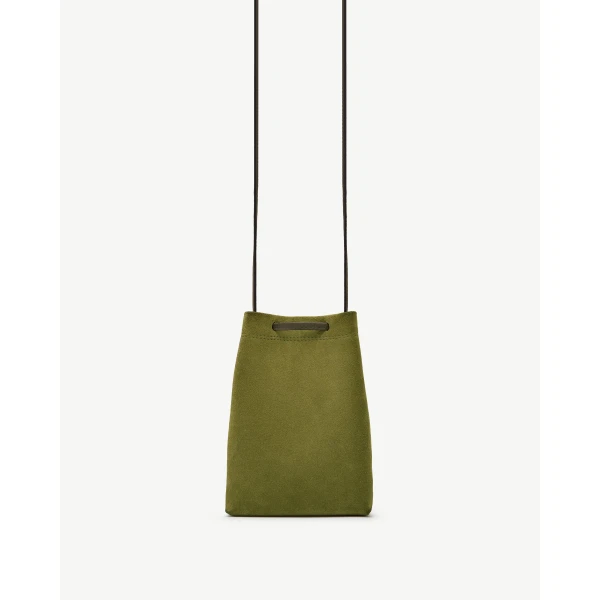 Strathberry Osette Midi Pouch in Lime and Khaki, view 4