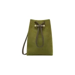 Strathberry Osette Midi Pouch in Lime and Khaki