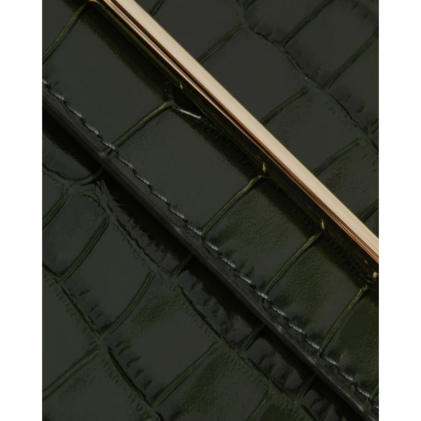 Strathberry Stylist in Croc-embossed Leather Forest, view 6