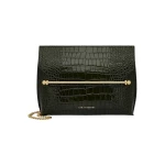 Strathberry Stylist in Croc-embossed Leather Forest