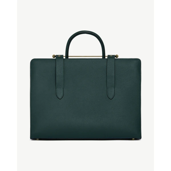 Strathberry Tote in Bottle Green, view 4