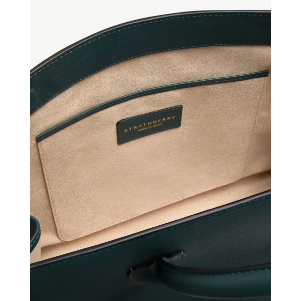 Strathberry Tote in Bottle Green, view 7