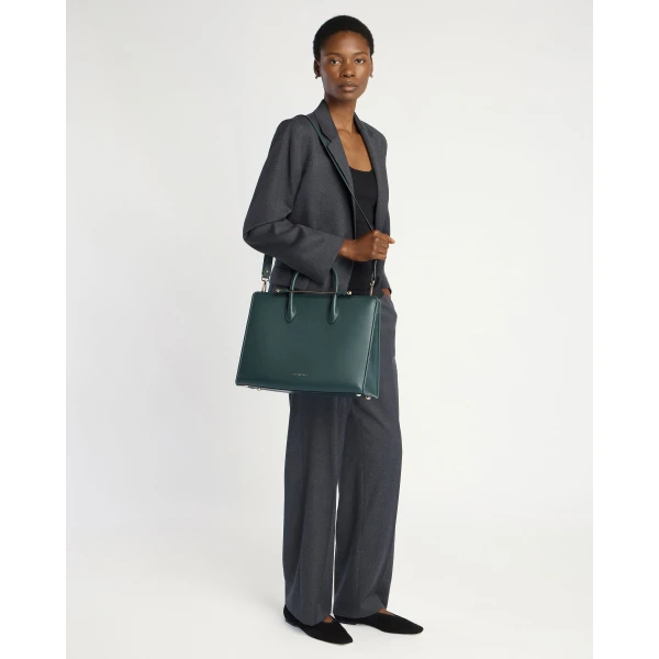 Strathberry Tote in Bottle Green, view 8