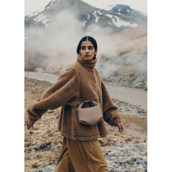 Polene Béri in Taupe Bag, view 2