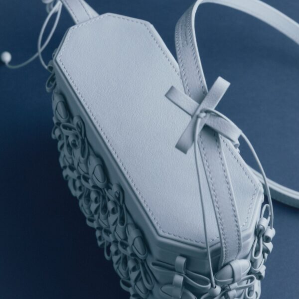 Polene Button Bow Box in Cloud Bag, view 5