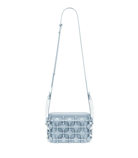 Polène Button Bow Box in Cloud Button Bow Box in Cloud - Clutch Bags - Parisian Luxury Leather Bag at Luxury Shoes 