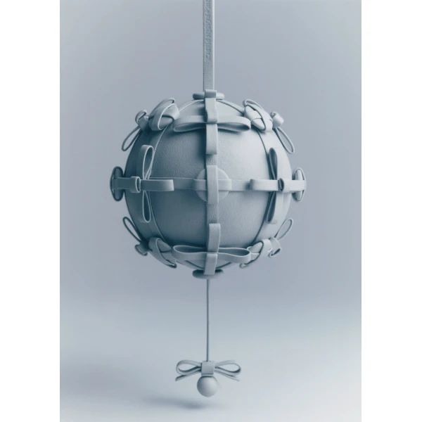 Polene Button Bow Sphere in Cloud Bag, view 3