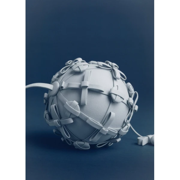 Polene Button Bow Sphere in Cloud Bag, view 5
