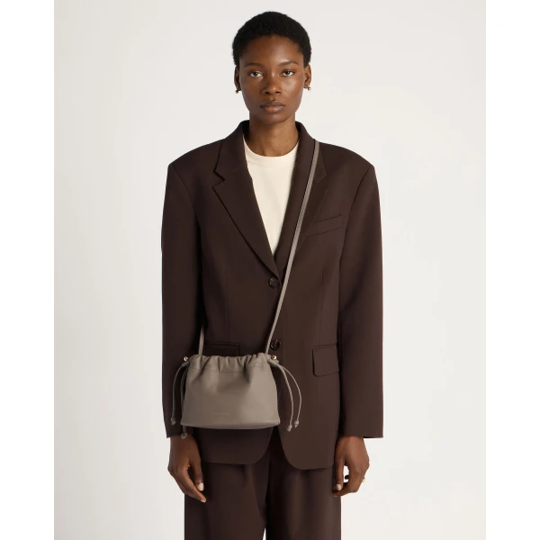 Strathberry Charlotte Drawstring in Taupe, view 6