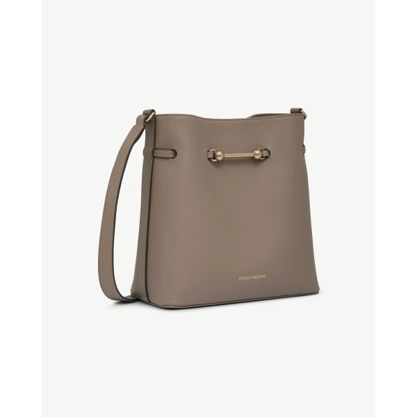 Strathberry Corda Bucket in Taupe, view 3