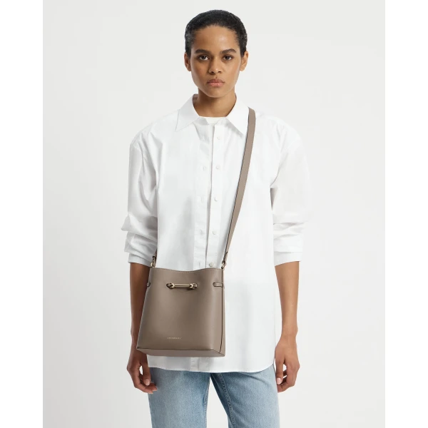 Strathberry Corda Bucket in Taupe, view 9