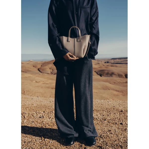Polene Cyme Tote Nano in Taupe Bag, view 4