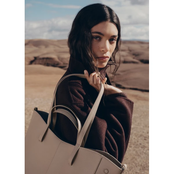 Polene Cyme Tote in Taupe Bag, view 4