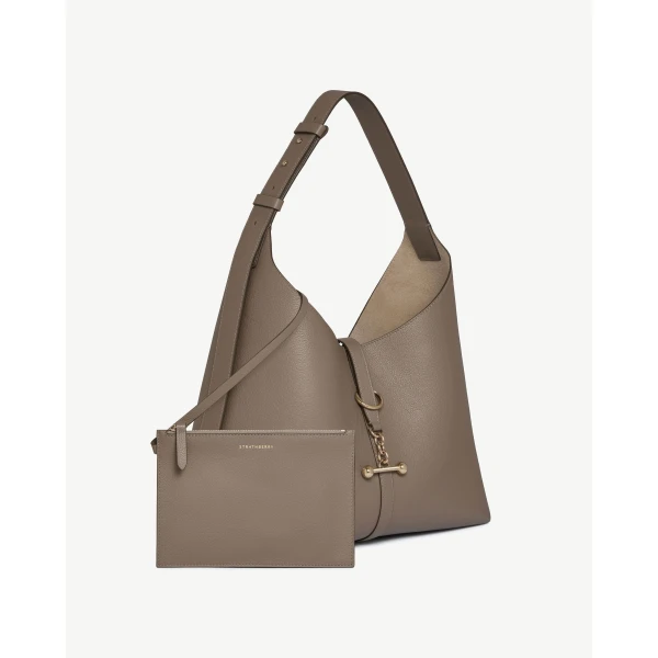 Strathberry Kite Hobo Maxi in Taupe, view 7