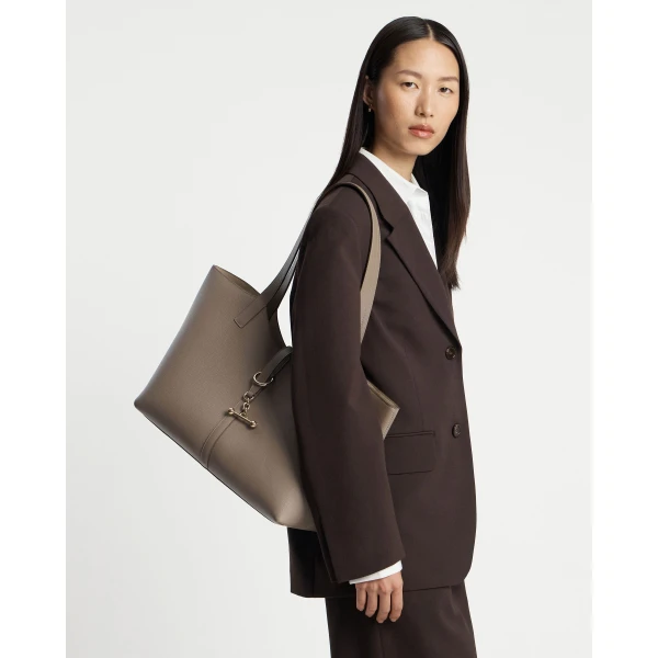Strathberry Kite Tote in Taupe, view 8