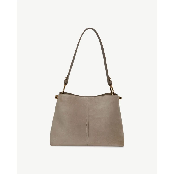 Strathberry Lana Hobo in Taupe Suede, view 2